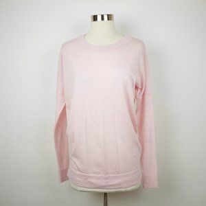 J. CREW Women's XS - Light pink knit long sleeve wool pullover sweater loose fit